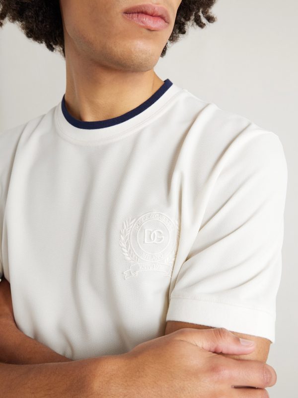 Logo-Embroidered Piqué T-Shirt - CU Logo-Embroidered Piqué T-Shirt - CU