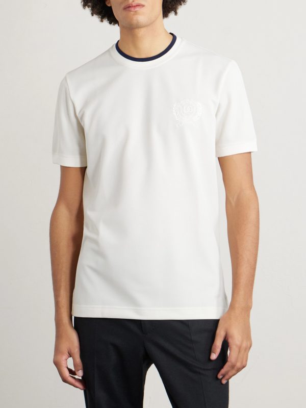 Logo-Embroidered Piqué T-Shirt - FR Logo-Embroidered Piqué T-Shirt - FR