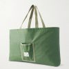 Logo-Embroidered Waxed-Cotton Tote Bag - BK Logo-Embroidered Waxed-Cotton Tote Bag - BK