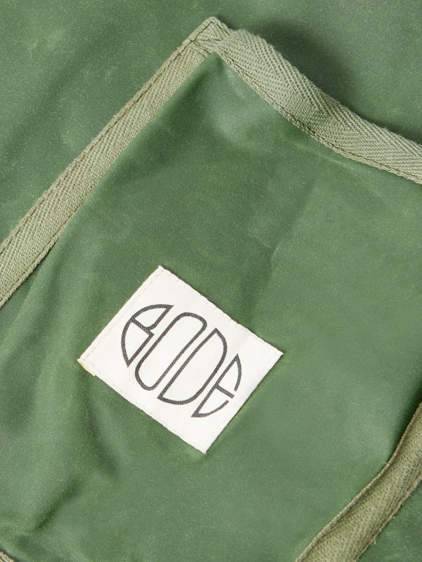 Logo-Embroidered Waxed-Cotton Tote Bag - CU Logo-Embroidered Waxed-Cotton Tote Bag - CU
