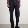 Straight-Leg Cotton-Blend Seersucker Trousers - FR Straight-Leg Cotton-Blend Seersucker Trousers - FR