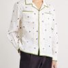 Blackberry Patch Camp-Collar Embroidered Linen Shirt - FR Blackberry Patch Camp-Collar Embroidered Linen Shirt - FR