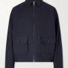 Cotton-Blend Seersucker Bomber Jacket Cotton-Blend Seersucker Bomber Jacket