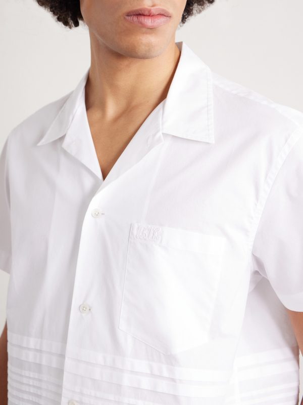 Chamomile Camp-Collar Logo-Embroidered Cotton-Poplin Shirt - CU Chamomile Camp-Collar Logo-Embroidered Cotton-Poplin Shirt - CU