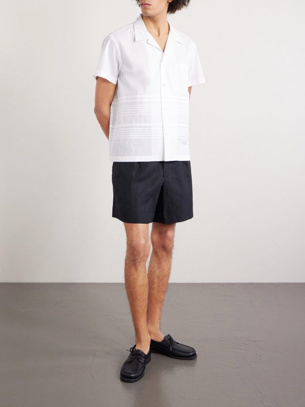 Chamomile Camp-Collar Logo-Embroidered Cotton-Poplin Shirt - OU Chamomile Camp-Collar Logo-Embroidered Cotton-Poplin Shirt - OU