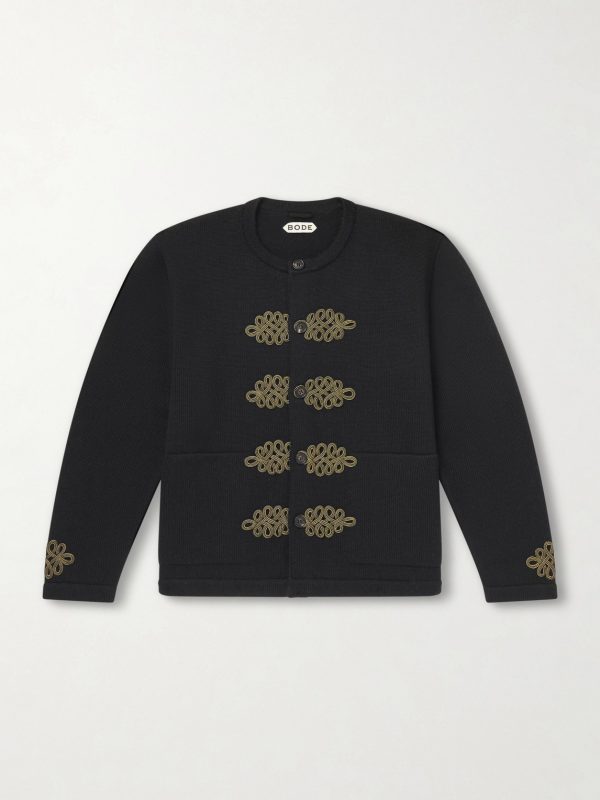 Bannister Appliquéd Virgin Wool Cardigan