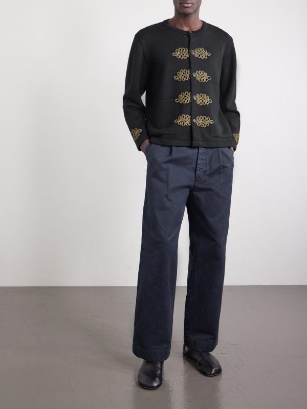 Bannister Appliquéd Virgin Wool Cardigan - OU