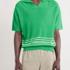 Bentgrass Striped Cotton Polo Shirt - FR