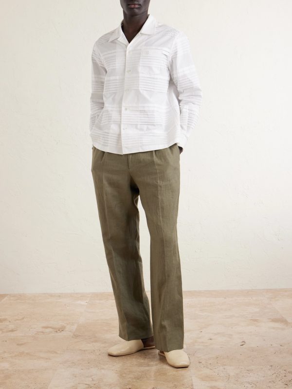Chamomile Camp-Collar Logo-Embroidered Cotton-Poplin Shirt - OU Chamomile Camp-Collar Logo-Embroidered Cotton-Poplin Shirt - OU