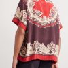 Storybook Camp-Collar Printed Silk Shirt - BK Storybook Camp-Collar Printed Silk Shirt - BK