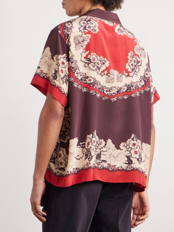 Storybook Camp-Collar Printed Silk Shirt - BK Storybook Camp-Collar Printed Silk Shirt - BK