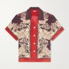 Storybook Camp-Collar Printed Silk Shirt Storybook Camp-Collar Printed Silk Shirt