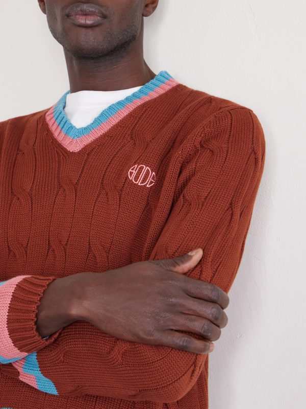 Logo-Embroidered Cable-Knit Cotton Sweater - CU Logo-Embroidered Cable-Knit Cotton Sweater - CU