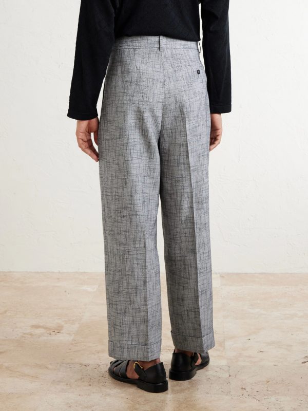 Static Weave McNab Straight-Leg Woven Trousers - BK Static Weave McNab Straight-Leg Woven Trousers - BK