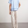 Ribbon Plaid Camp-Collar Satin-Trimmed Cotton-Poplin Shirt - BK