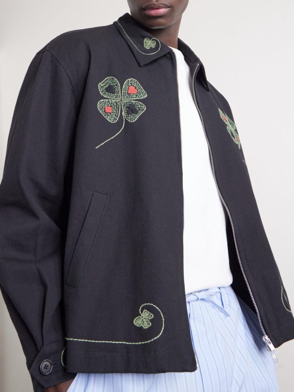 Lucky Draw Embroidered Cotton-Twill Blouson Jacket - CU Lucky Draw Embroidered Cotton-Twill Blouson Jacket - CU