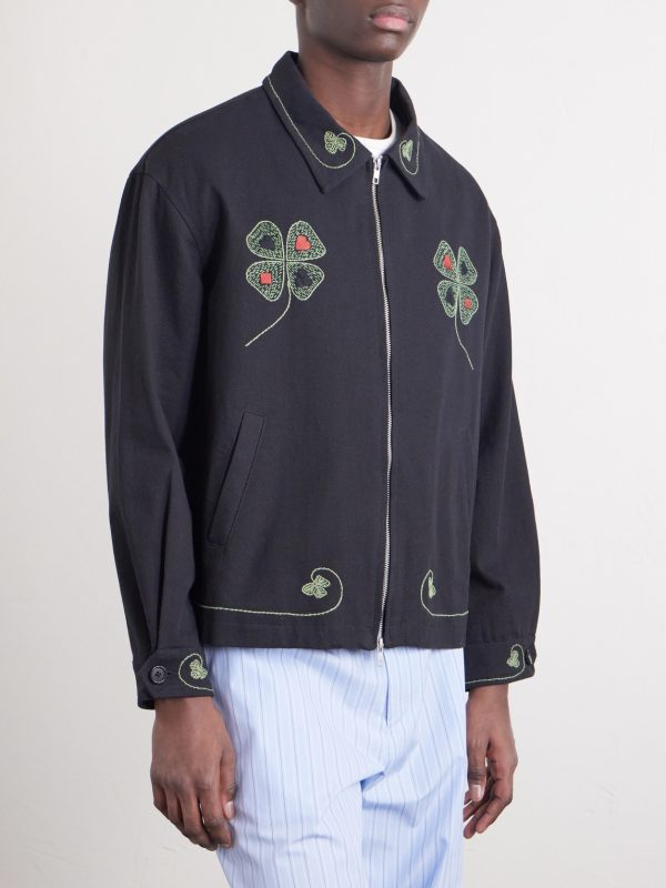 Lucky Draw Embroidered Cotton-Twill Blouson Jacket - FR Lucky Draw Embroidered Cotton-Twill Blouson Jacket - FR