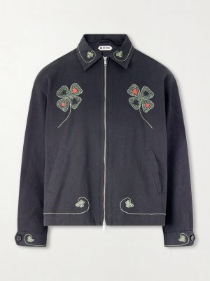Lucky Draw Embroidered Cotton-Twill Blouson Jacket Lucky Draw Embroidered Cotton-Twill Blouson Jacket