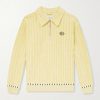 Croquet Ground Logo-Embroidered Cotton-Terry Half-Zip Sweater Croquet Ground Logo-Embroidered Cotton-Terry Half-Zip Sweater