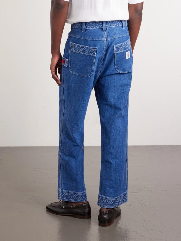 Knolly Brook Straight-Leg Embroidered Jeans - BK Knolly Brook Straight-Leg Embroidered Jeans - BK
