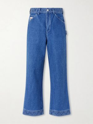 Knolly Brook Straight-Leg Embroidered Jeans Knolly Brook Straight-Leg Embroidered Jeans