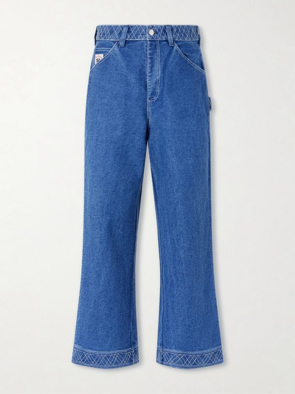Knolly Brook Straight-Leg Embroidered Jeans Knolly Brook Straight-Leg Embroidered Jeans