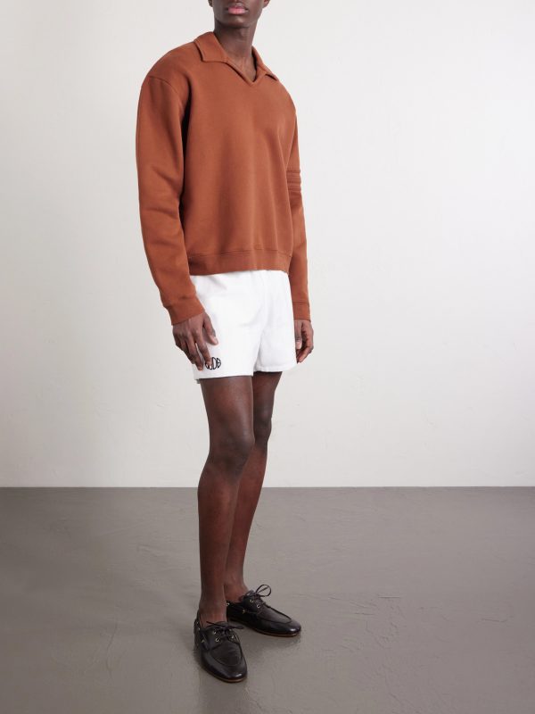 Field Straight-Leg Logo-Embroidered Cotton-Twill Shorts - OU Field Straight-Leg Logo-Embroidered Cotton-Twill Shorts - OU