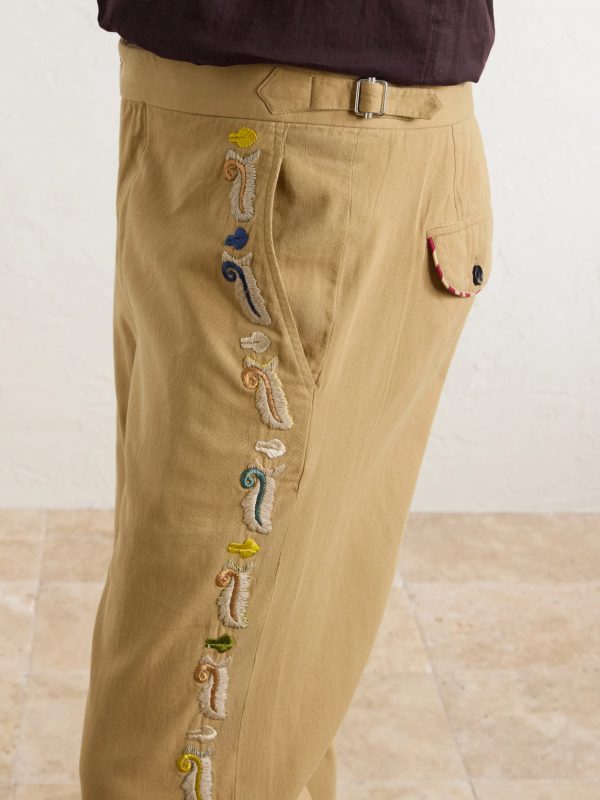 Straight-Leg Cotton Feather Runner Trousers - CU