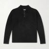 Anisette Pointelle-Knit Cotton Polo Shirt Anisette Pointelle-Knit Cotton Polo Shirt