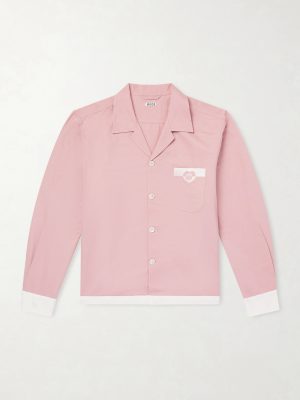 Heart Deco Logo-Appliquéd Cotton-Faille Shirt Heart Deco Logo-Appliquéd Cotton-Faille Shirt
