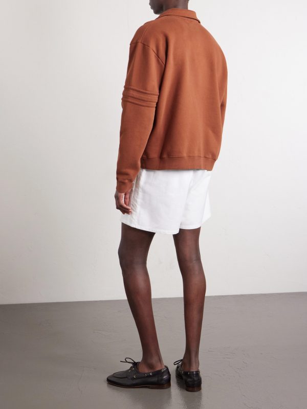 Crew Polo Cotton-Jersey Sweatshirt - BK Crew Polo Cotton-Jersey Sweatshirt - BK