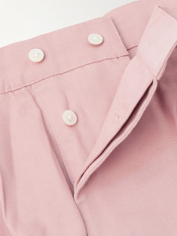 Heart Deco Straight-Leg Logo-Appliquéd Cotton-Faille Shorts - E1