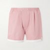 Heart Deco Straight-Leg Logo-Appliquéd Cotton-Faille Shorts