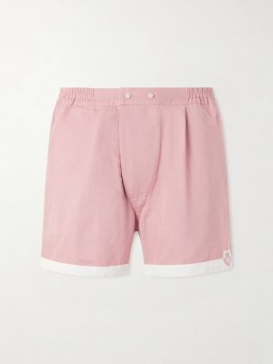 Heart Deco Straight-Leg Logo-Appliquéd Cotton-Faille Shorts Heart Deco Straight-Leg Logo-Appliquéd Cotton-Faille Shorts