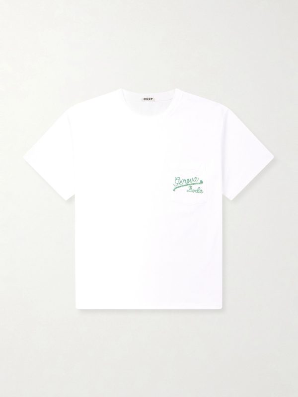 Geneva Bead-Embellished Cotton-Jersey T-Shirt Geneva Bead-Embellished Cotton-Jersey T-Shirt
