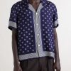 Camp-Collar Printed Silk-Voile Shirt - FR Camp-Collar Printed Silk-Voile Shirt - FR