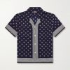 Camp-Collar Printed Silk-Voile Shirt Camp-Collar Printed Silk-Voile Shirt