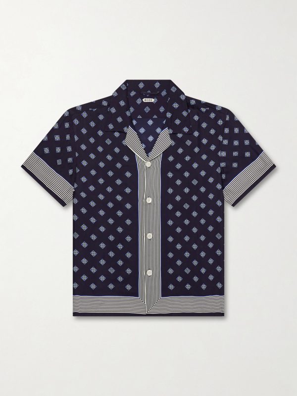 Camp-Collar Printed Silk-Voile Shirt Camp-Collar Printed Silk-Voile Shirt