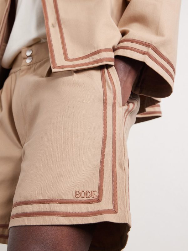 Straight-Leg Pleated Cotton-Twill Shorts - E1 Straight-Leg Pleated Cotton-Twill Shorts - E1