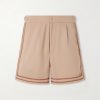 Straight-Leg Pleated Cotton-Twill Shorts Straight-Leg Pleated Cotton-Twill Shorts