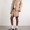 Straight-Leg Pleated Cotton-Twill Shorts - OU Straight-Leg Pleated Cotton-Twill Shorts - OU