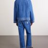 Embroidered Merino Wool-Blend Denim Jacket - BK Embroidered Merino Wool-Blend Denim Jacket - BK