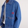 Embroidered Merino Wool-Blend Denim Jacket - CU Embroidered Merino Wool-Blend Denim Jacket - CU