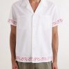 Cherry Lane Camp-Collar Embroidered Cotton-Poplin Shirt - FR