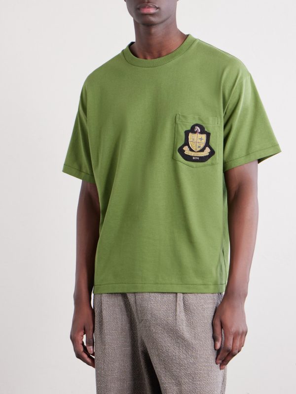 Logo-Appliquéd Cotton-Jersey T-Shirt - FR Logo-Appliquéd Cotton-Jersey T-Shirt - FR