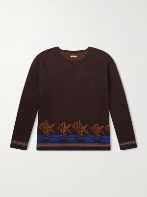 Fish School Intarsia-Knit Cotton Sweater Fish School Intarsia-Knit Cotton Sweater