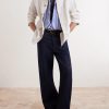 Calliope Camp-Collar Embroidered Striped Cotton-Poplin Shirt - OU