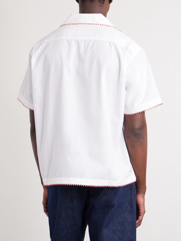 Redbud Camp-Collar Logo-Embroidered Cotton Shirt - BK Redbud Camp-Collar Logo-Embroidered Cotton Shirt - BK