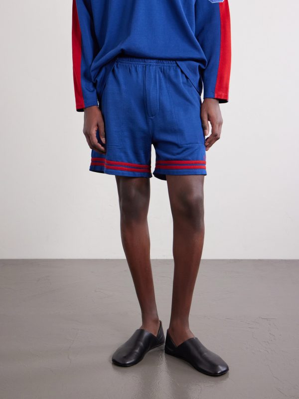 Lakewood Straight-Leg Logo-Embroidered Striped Jersey Shorts - FR Lakewood Straight-Leg Logo-Embroidered Striped Jersey Shorts - FR