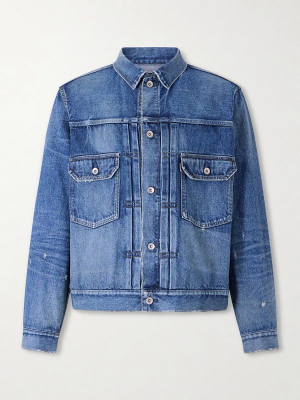 + BEYONDEXX Distressed Denim Jacket + BEYONDEXX Distressed Denim Jacket